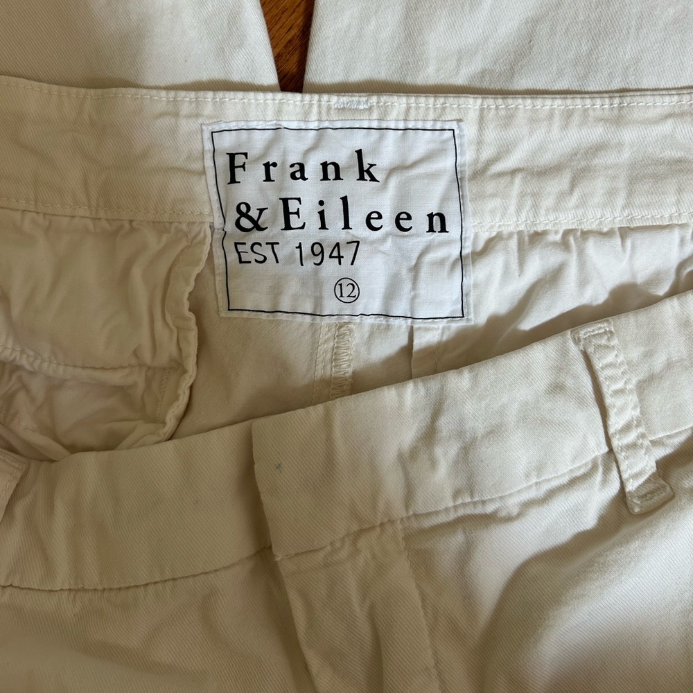 Frank & Eileen WESTPORT The Italian Wide-Leg Chino Size 12 - Picture 7 of 8